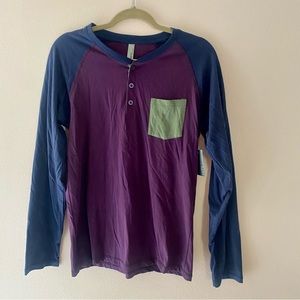 NWT MTL APPAREL LONG SLEEVE PURPLE SHIRT SIZE MEDIUM